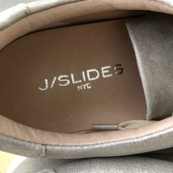 J Slides women’s sapphire leather sneakers - Picture 4 of 6
